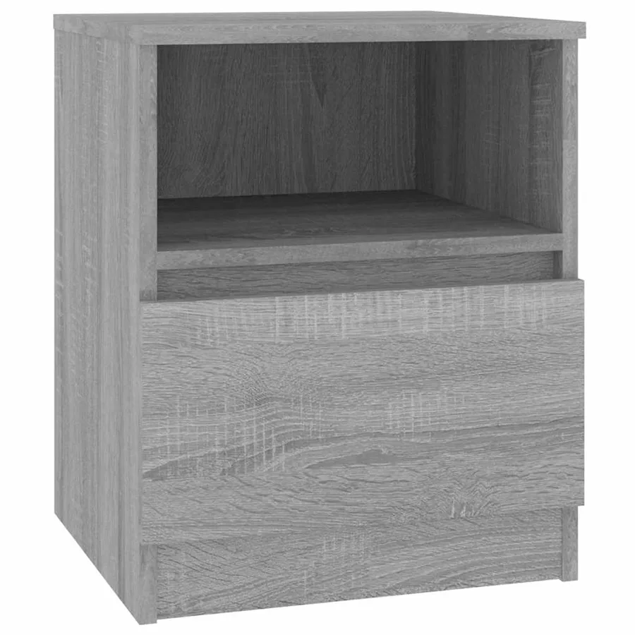 Tables de chevet 2 pcs sonoma gris 40x40x50cm bois d'ingénierie - 4