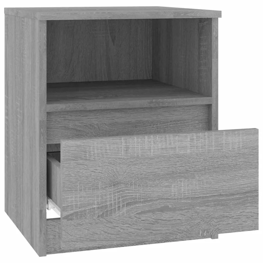 Tables de chevet 2 pcs sonoma gris 40x40x50cm bois d'ingénierie - 6