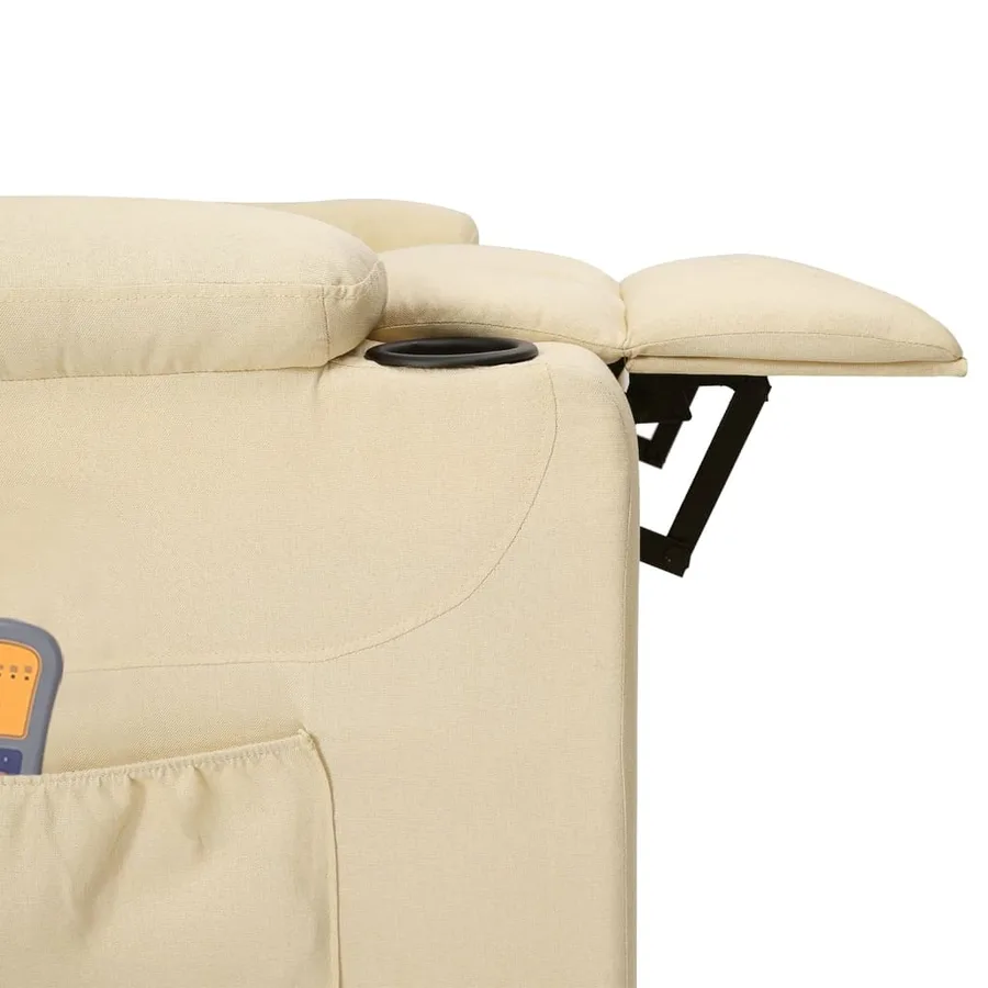 Fauteuil électrique de massage Crème Tissu - 5