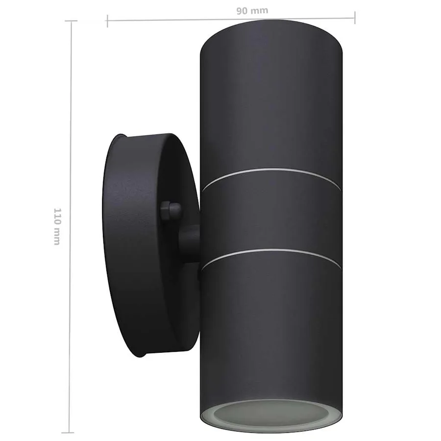 Applique murale LED d'extérieur 2 pcs Acier inoxydable haut bas - 6