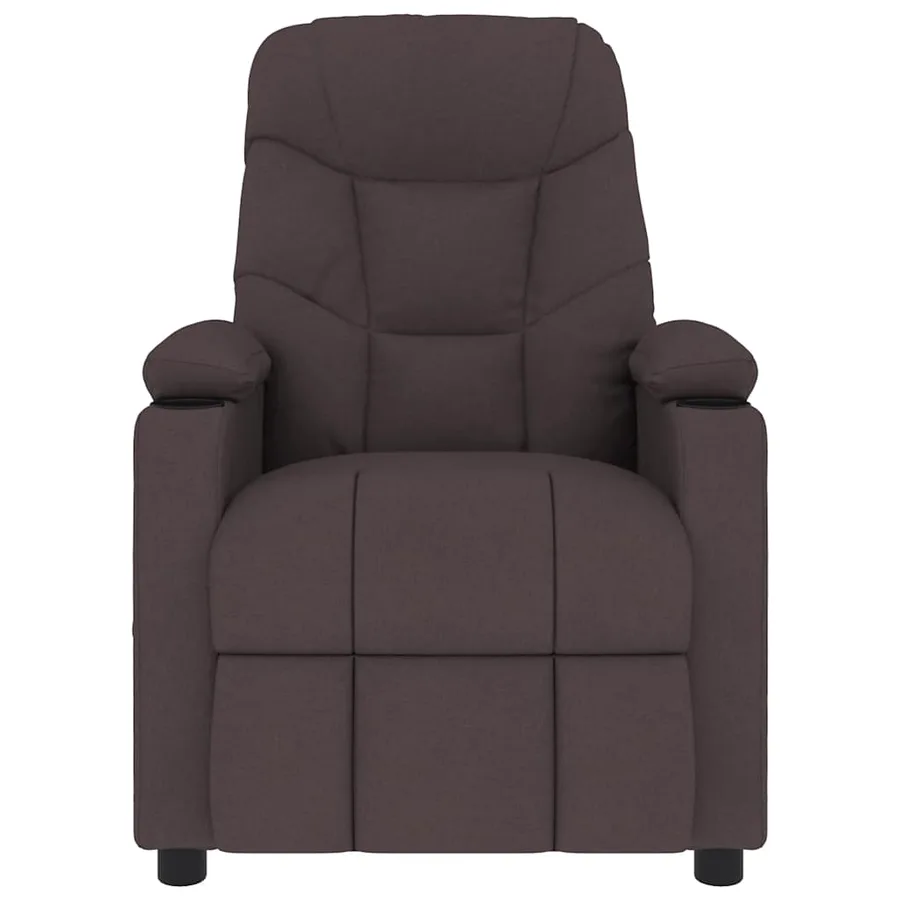 Fauteuil de massage Marron foncé Tissu - 3