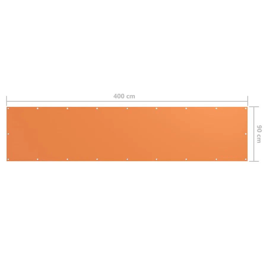 Écran de balcon Orange 90x400 cm Tissu Oxford - 5