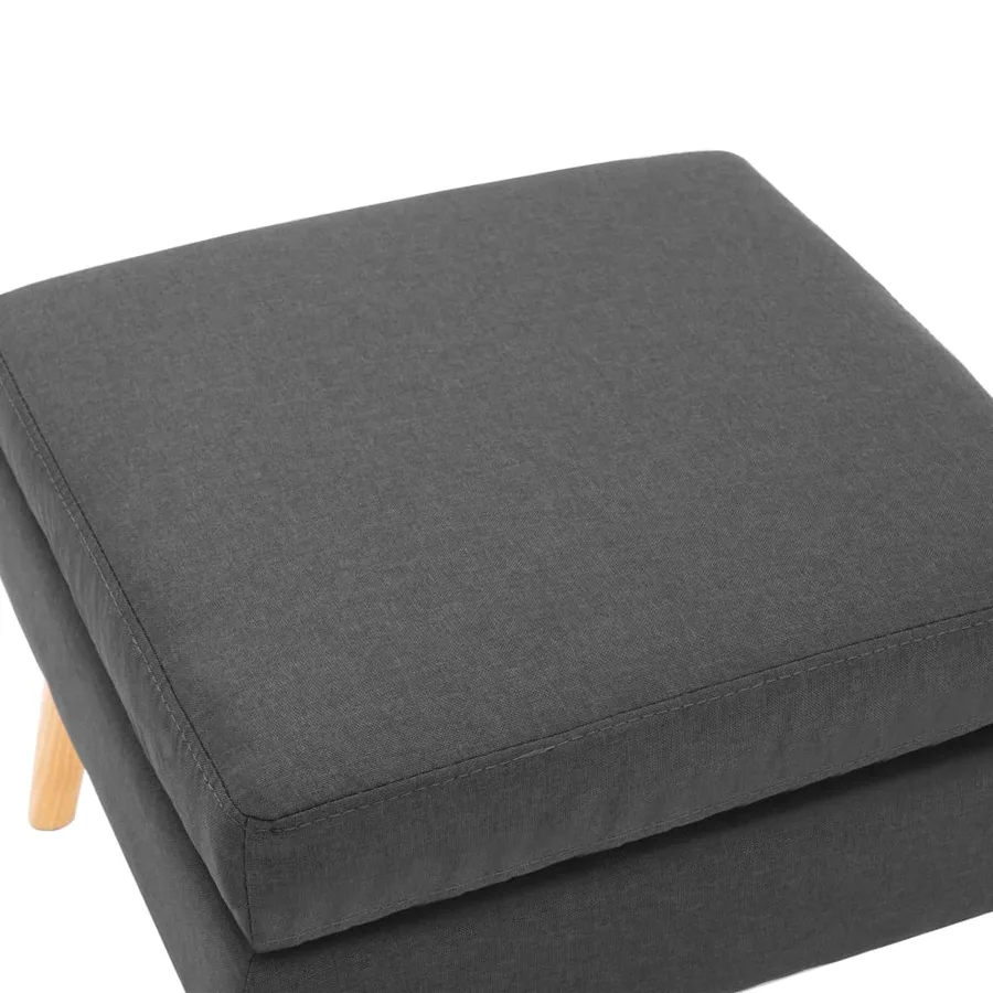 Repose-pied Gris foncé Tissu - 3