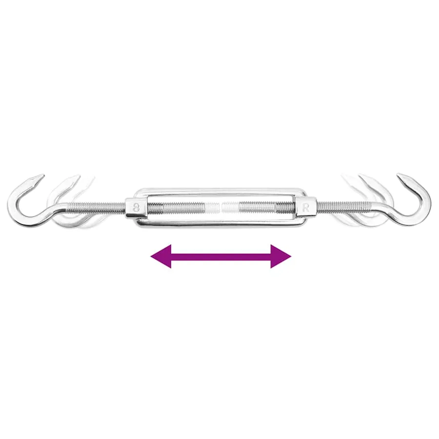 Jeu d'accessoires de voile d'ombrage 9 pcs Acier inoxydable - 2