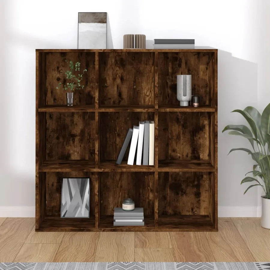 Armoire à livres chêne fumé 98x29x97,5 cm - 5