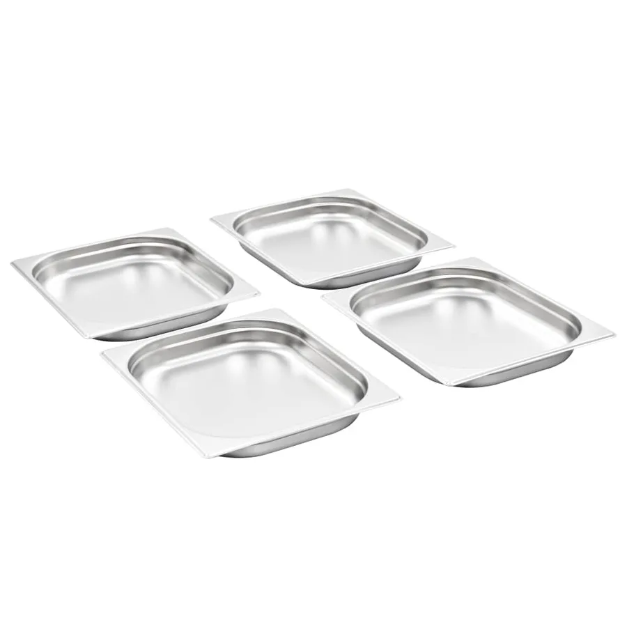 Récipients Gastronorm 8 pcs GN 1/2 40 mm Acier inoxydable - 2