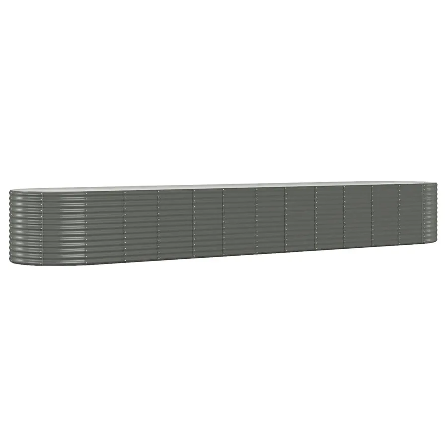 Lit surélevé de jardin Acier enduit de poudre 507x100x68cm gris - 2