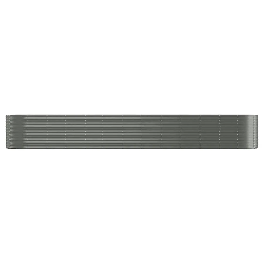 Lit surélevé de jardin Acier enduit de poudre 507x100x68cm gris - 3