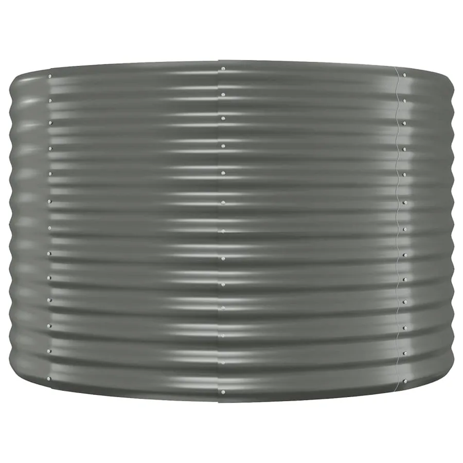 Lit surélevé de jardin Acier enduit de poudre 507x100x68cm gris - 4