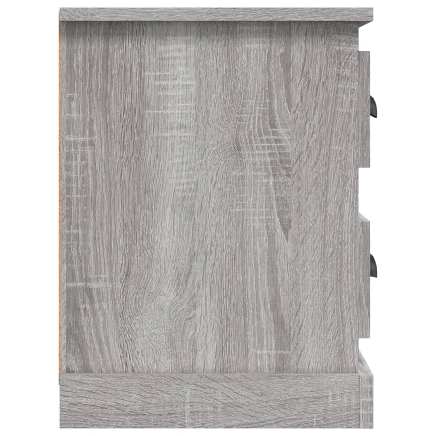 Meuble TV sonoma gris 102x35,5x47,5 cm bois d'ingénierie - 8