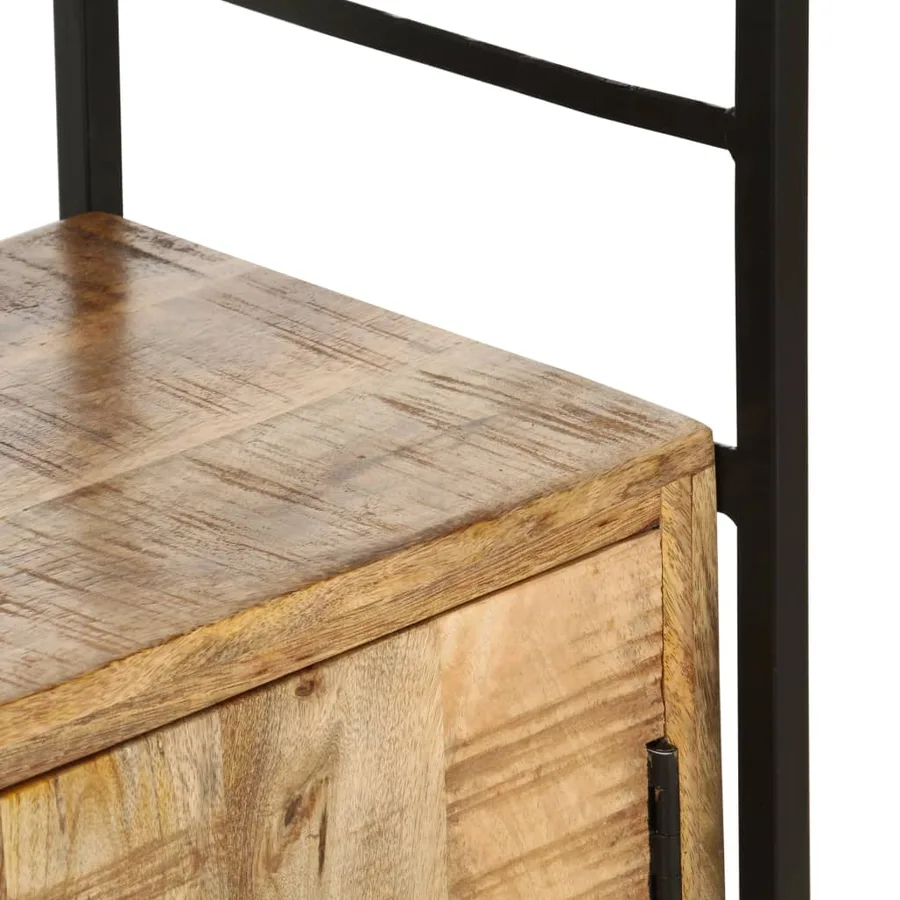 Bibliothèque à 4 niveaux 124x30x180 cm Bois de manguier brut - 8