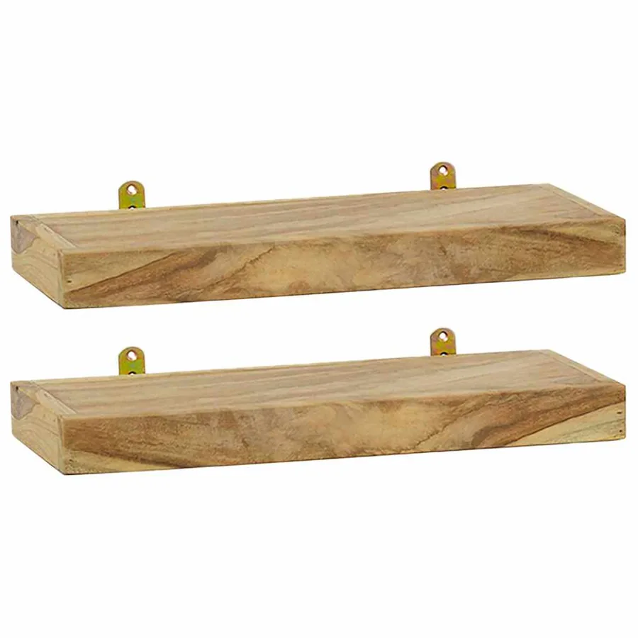 Étagères murales 2 pcs 40x15x4 cm bois de teck massif - 2