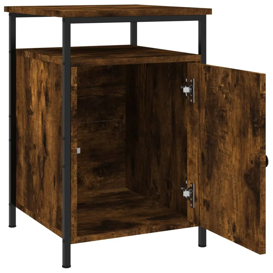 Tables de chevet 2 pcs chêne fumé 40x42x60 cm bois d'ingénierie - 6