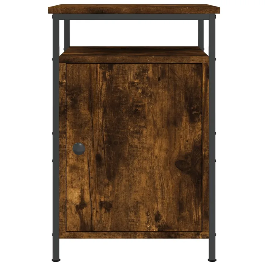 Tables de chevet 2 pcs chêne fumé 40x42x60 cm bois d'ingénierie - 7