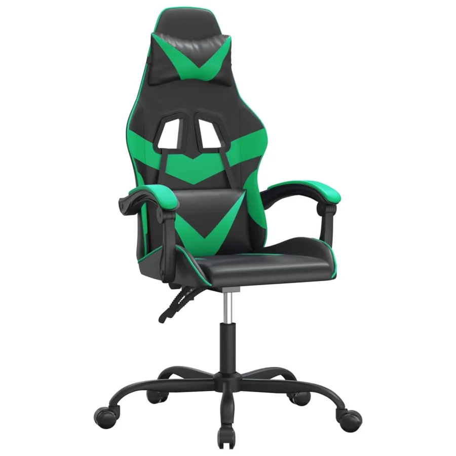 Chaise de jeu Noir et vert Similicuir - 2