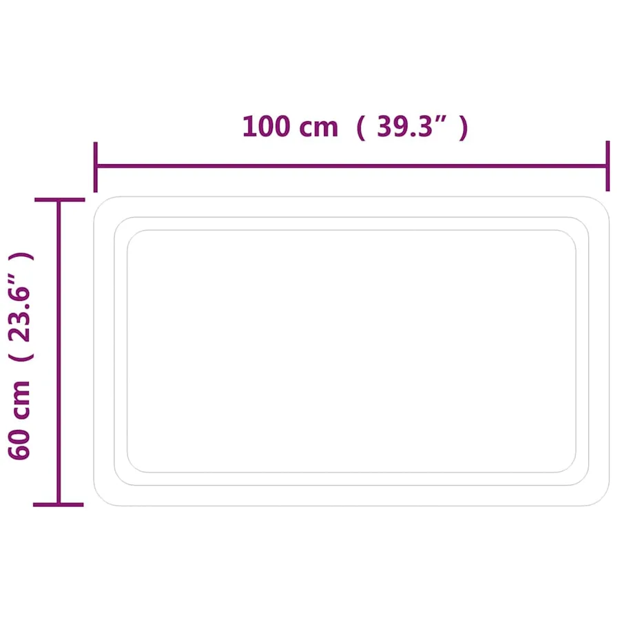Miroir de salle de bain à LED 100x60 cm - 5