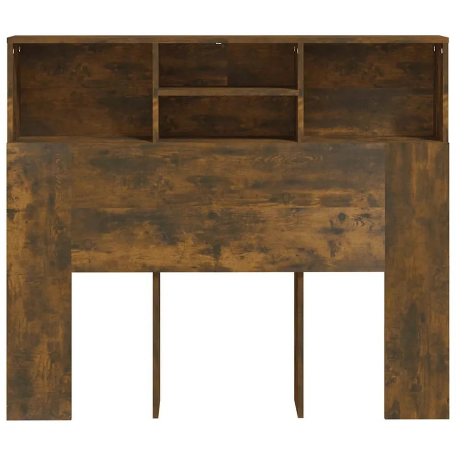 Armoire de tête de lit Chêne fumé 120x19x103,5 cm - 5
