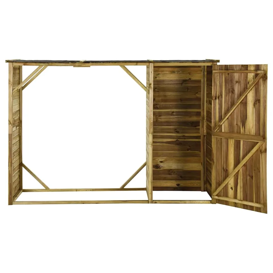 Abri d'outils de jardin Pin 253 x 80 x 170 cm - 2