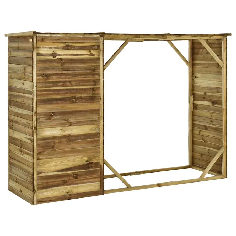Abri d'outils de jardin Pin 253 x 80 x 170 cm - 4