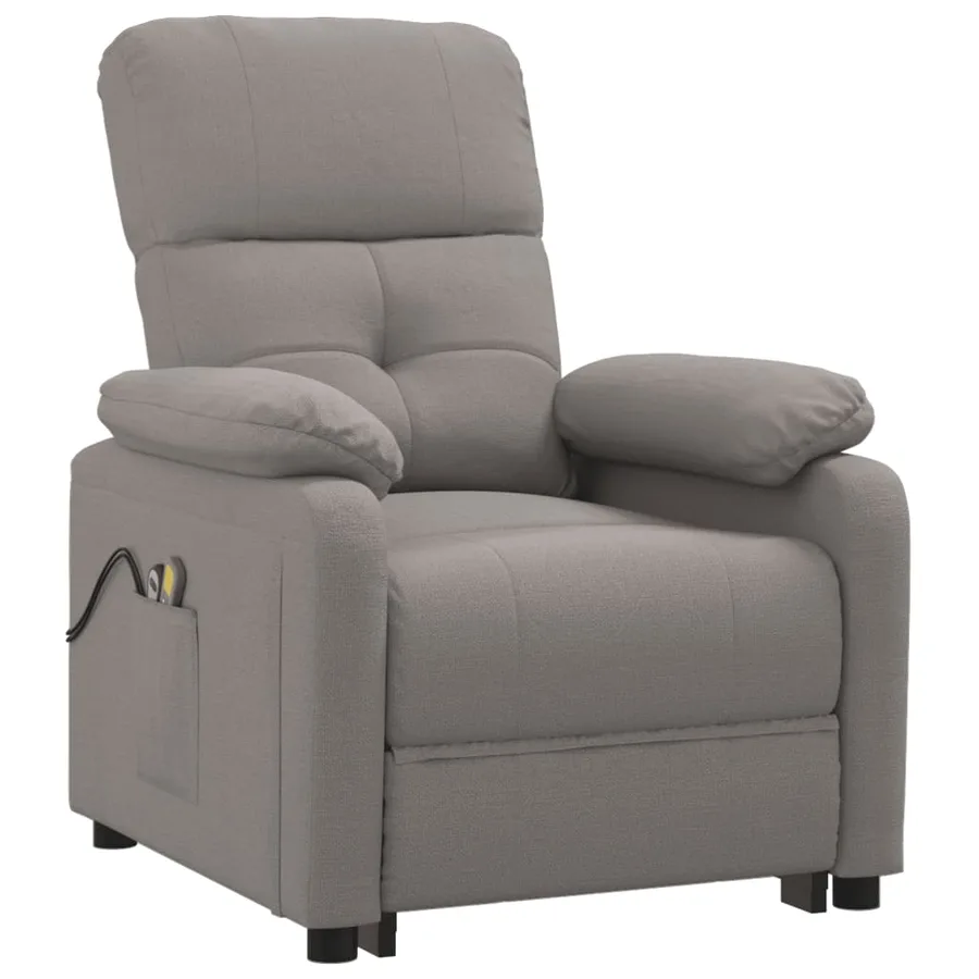 Fauteuil électrique de massage Taupe Tissu - 3