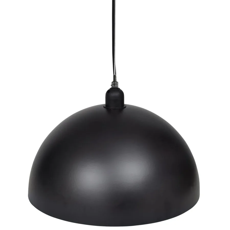 Plafonniers 2 pcs Hauteur réglable Semi-sphérique Noir - 6