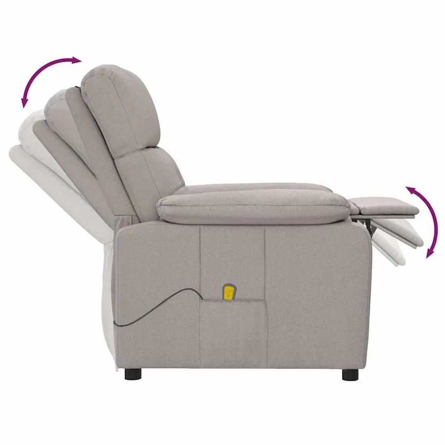 Fauteuil de massage Taupe Tissu - 6