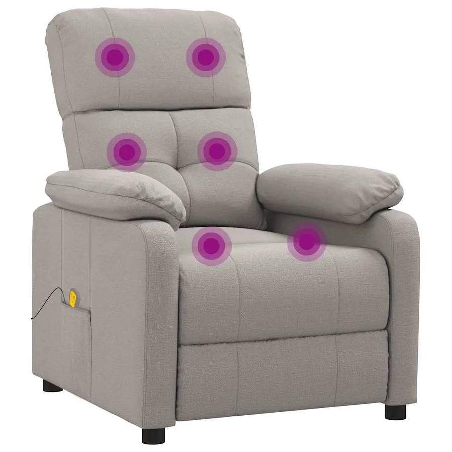 Fauteuil de massage Taupe Tissu - 7