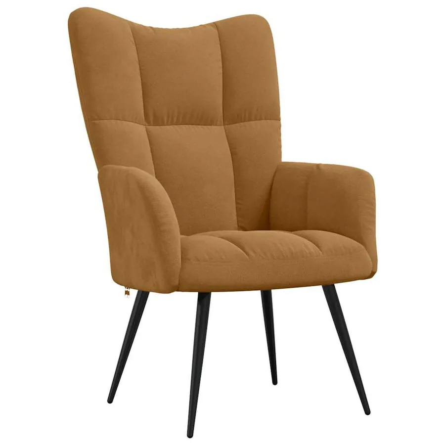 Chaise de relaxation Marron Velours - 2