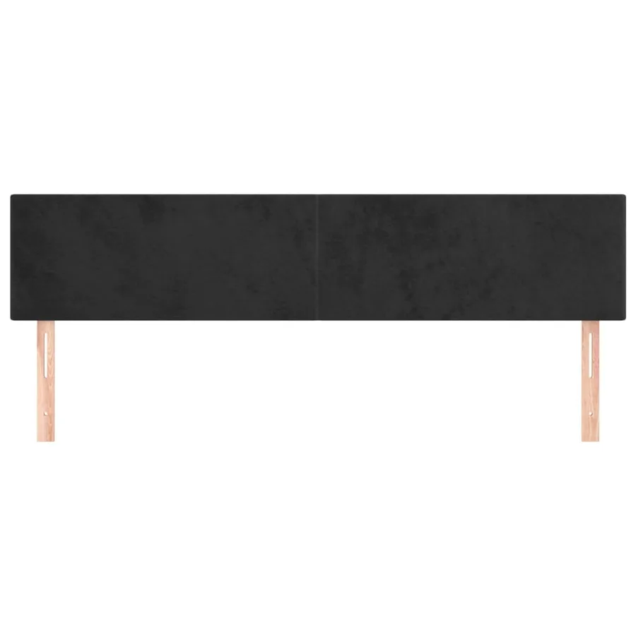 Têtes de lit Noir 160 x 5 x 78/88 cm Velours - 3