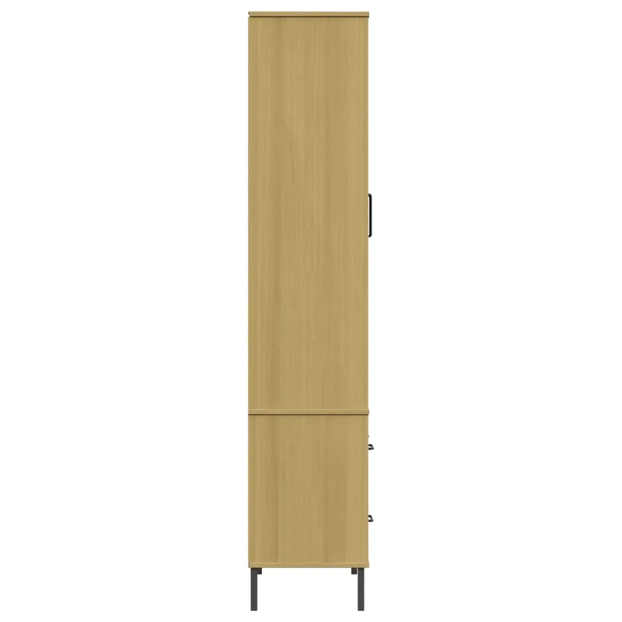 Bibliothèque avec pieds en métal Marron 85x35x172,5cm Bois OSLO - 6