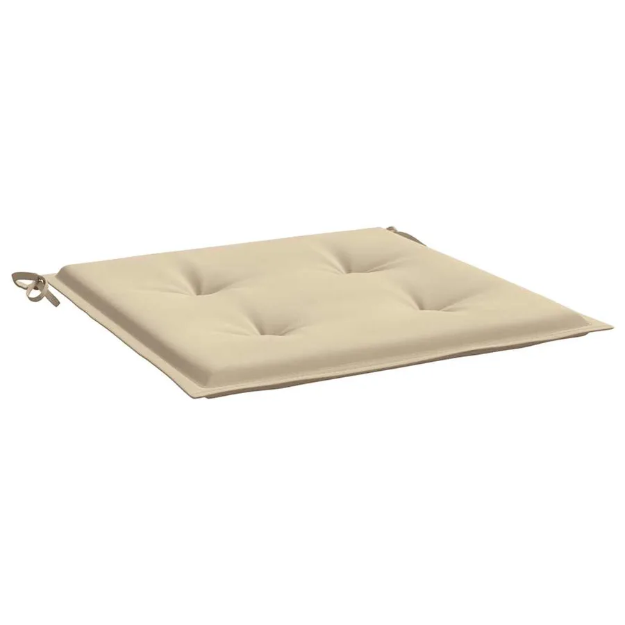 Coussins de chaise jardin lot de 6 beige 50x50x4cm tissu oxford - 5