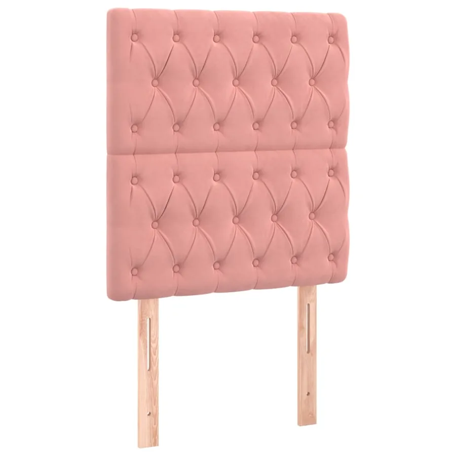 Sommier à lattes de lit matelas et LED Rose 80x200 cm Velours - 7