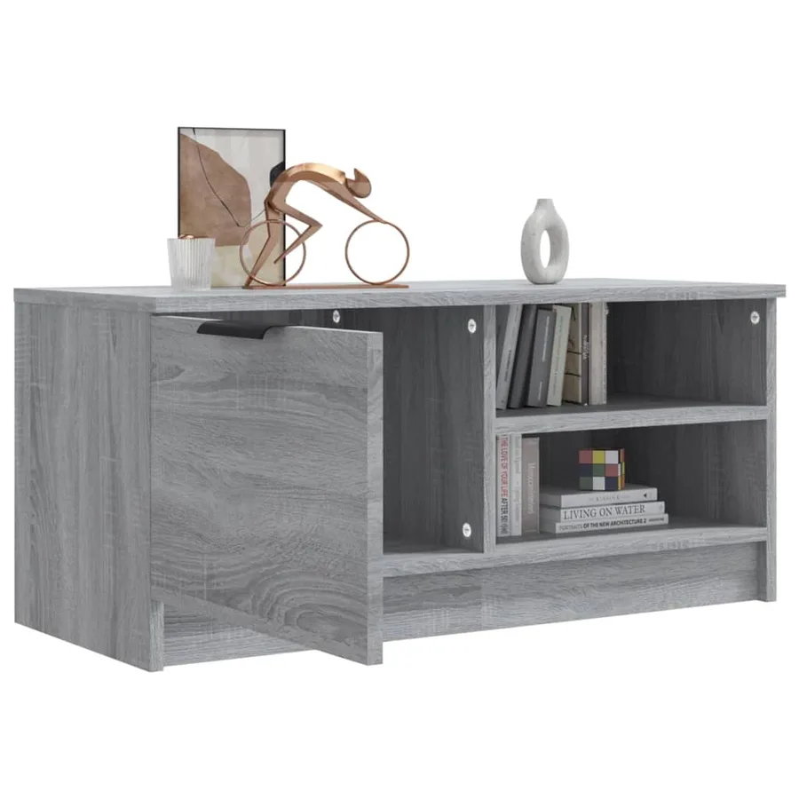 Meuble TV Sonoma gris 80x35x36,5 cm Bois d'ingénierie - 7
