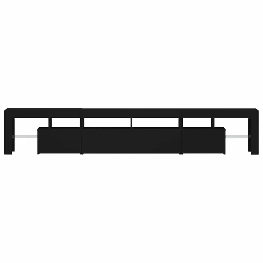 Meuble TV avec lumières LED Noir 230x36,5x40 cm - 9