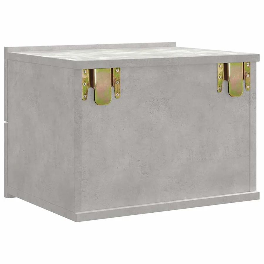 Tables de chevet 2 pcs Gris béton 40x30x30 cm Bois ingénierie - 5