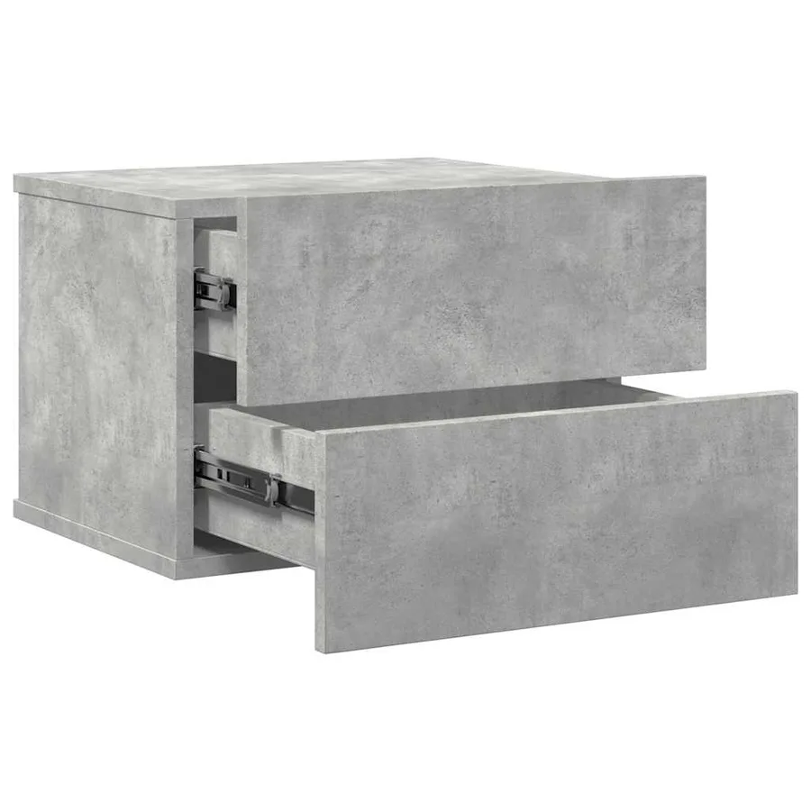 Tables de chevet 2 pcs Gris béton 40x30x30 cm Bois ingénierie - 8