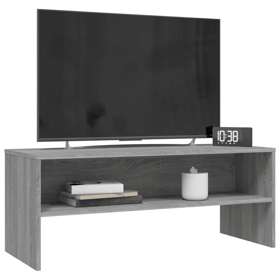Meuble TV Sonoma gris 100x40x40 cm Bois d'ingénierie - 3