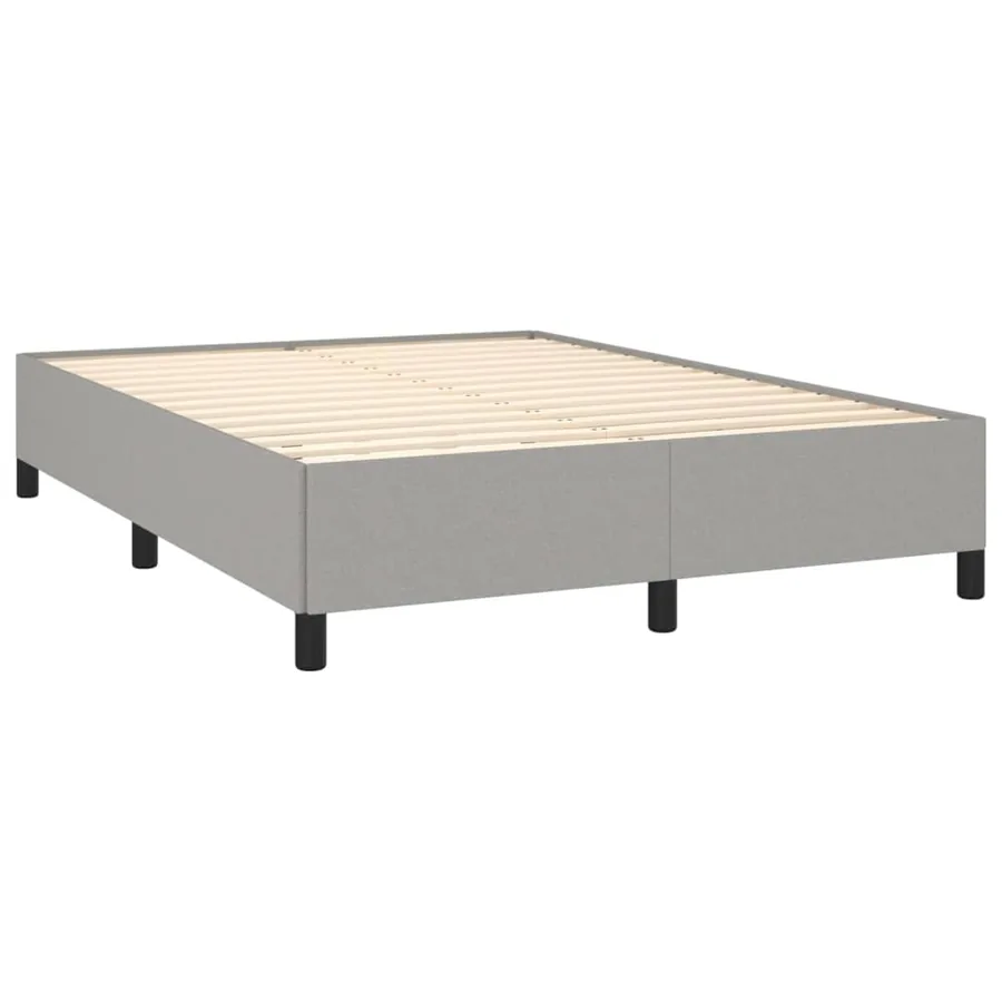 Sommier à lattes de lit avec matelas Gris clair 140x200cm Tissu - 4