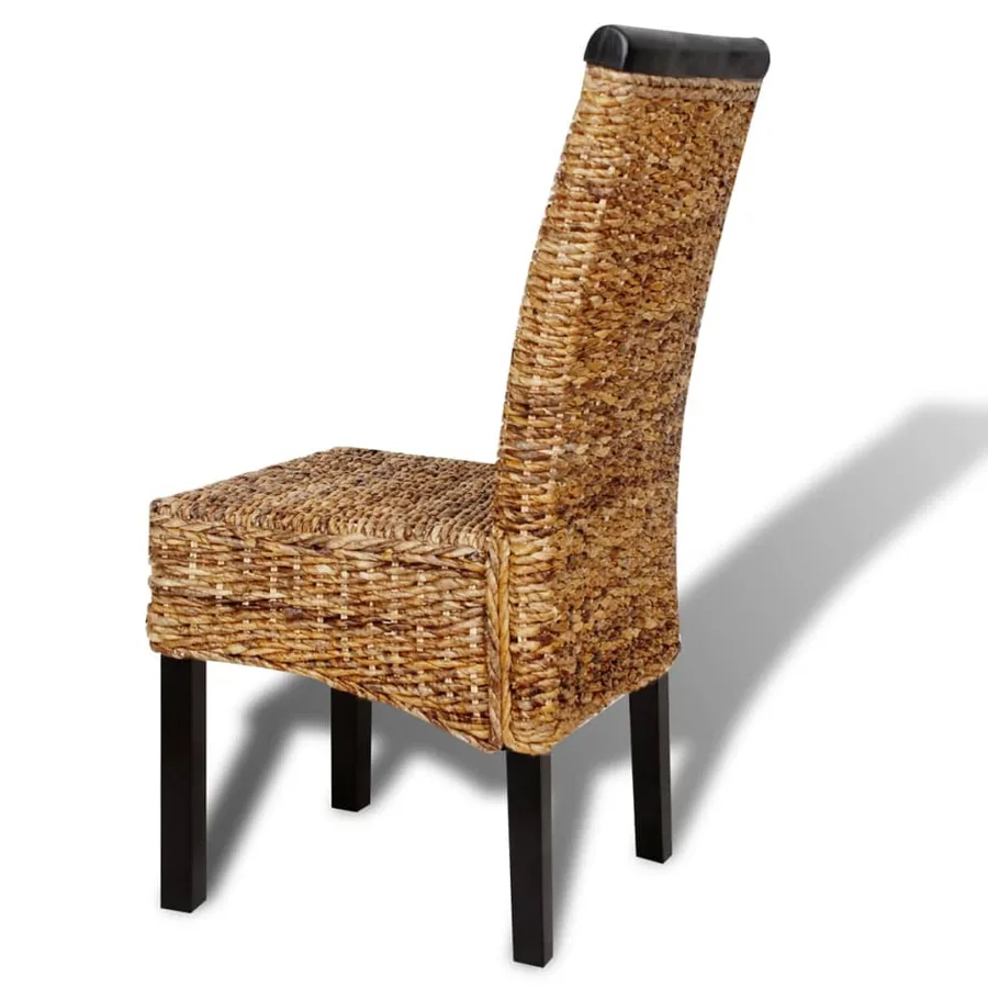 Chaises à manger lot de 2 bois solide de manguier et abaca - 6