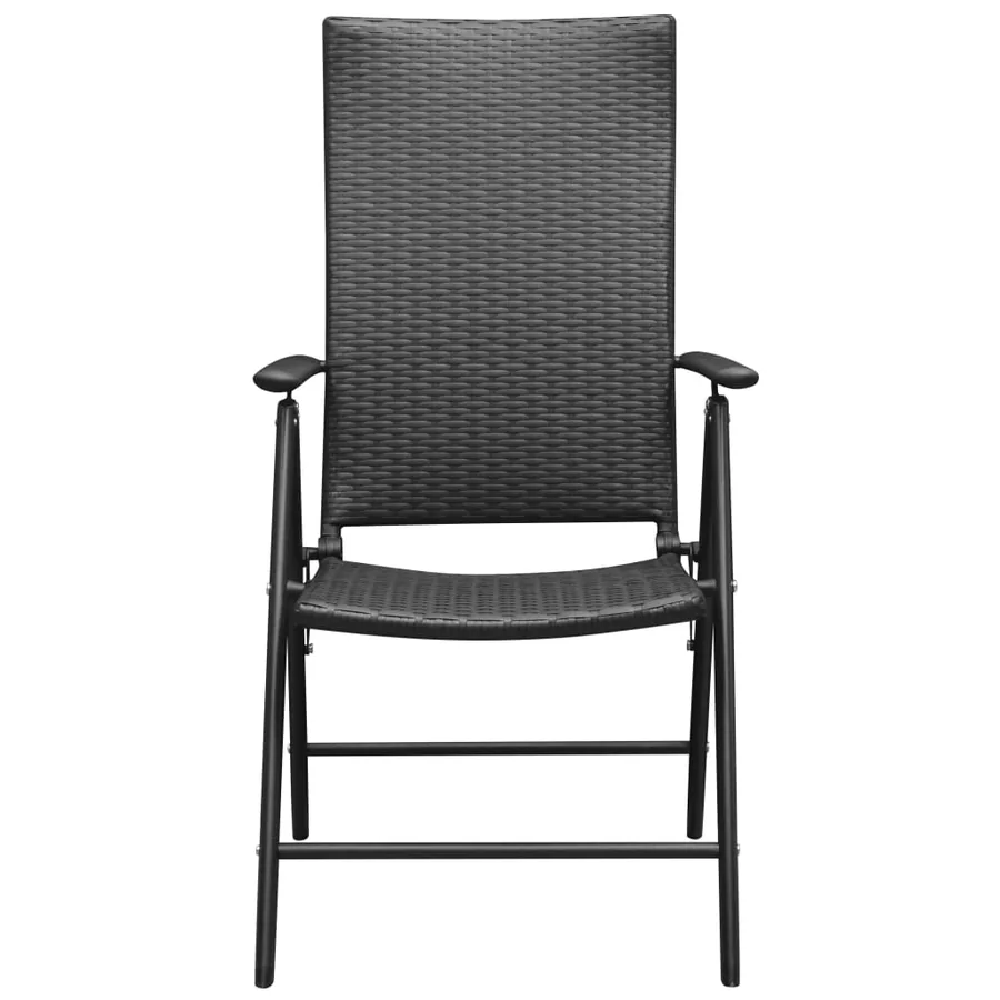 Ensemble à manger de jardin 3 pcs noir et marron - 5