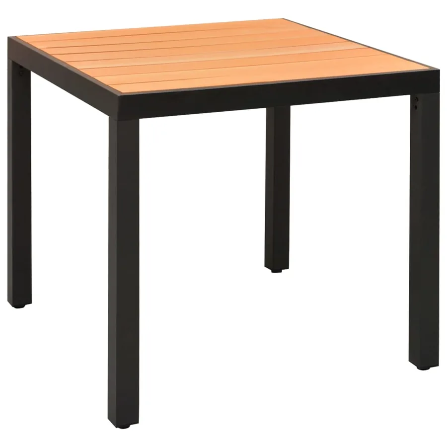 Ensemble à manger de jardin 3 pcs noir et marron - 9