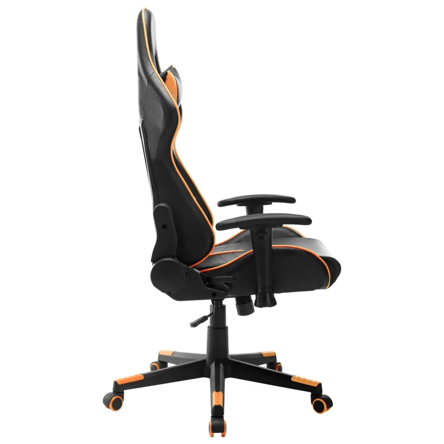 Chaise de jeu Noir et orange Cuir artificiel - 3