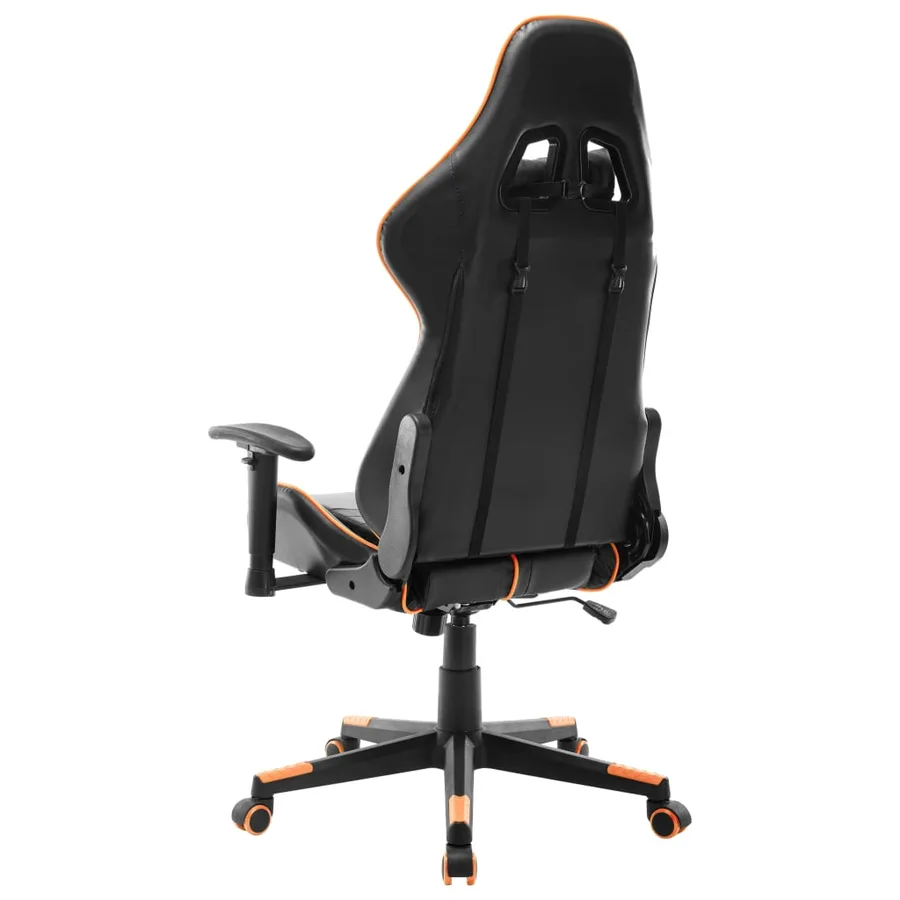 Chaise de jeu Noir et orange Cuir artificiel - 4
