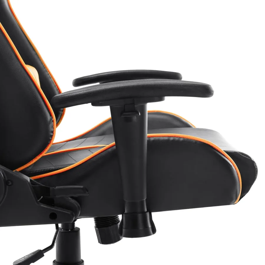 Chaise de jeu Noir et orange Cuir artificiel - 7