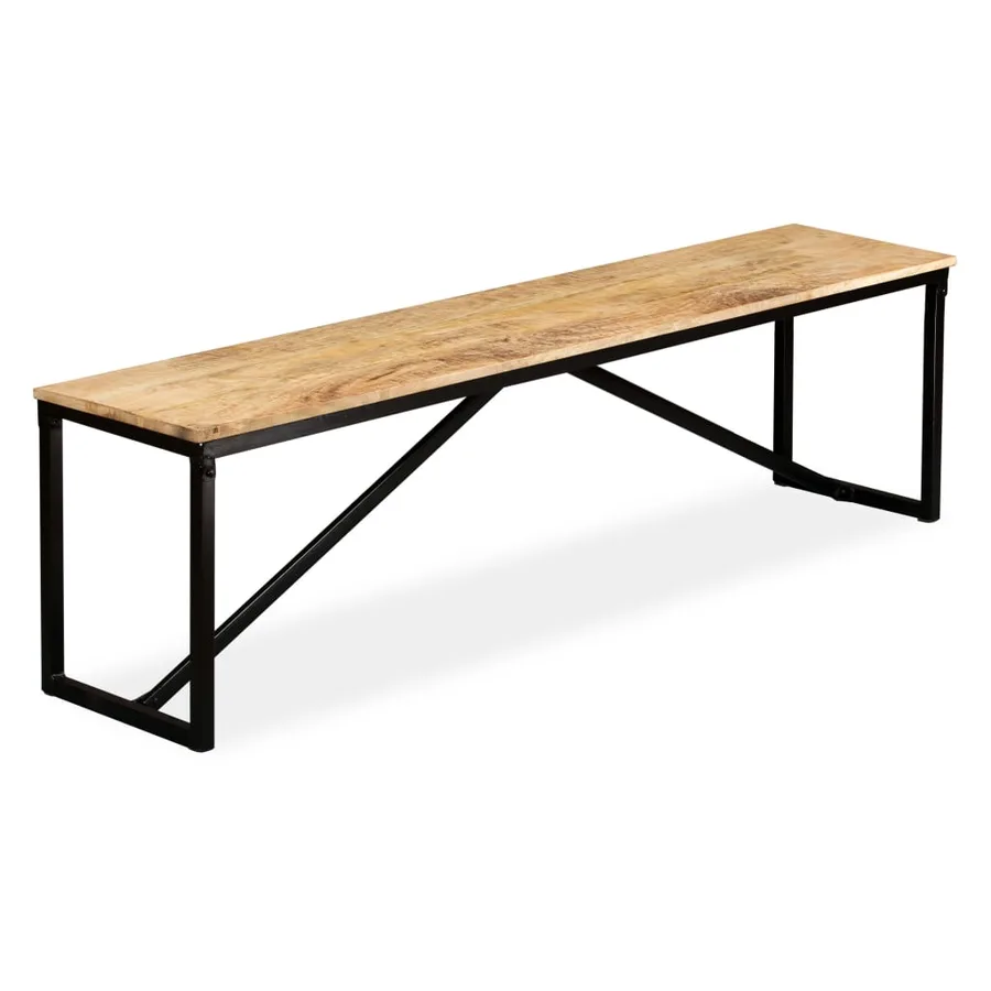 Banc Bois de manguier massif 160x35x45 cm - 2
