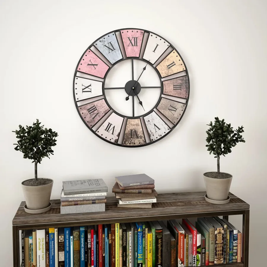 Horloge murale vintage avec mouvement à quartz 60 cm XXL - 2