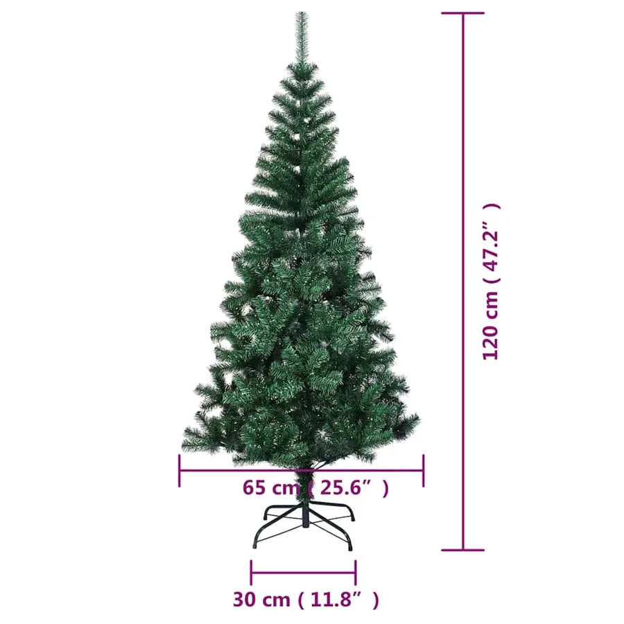 Sapin de Noël artificiel pointes iridescentes Vert 120 cm PVC - 8