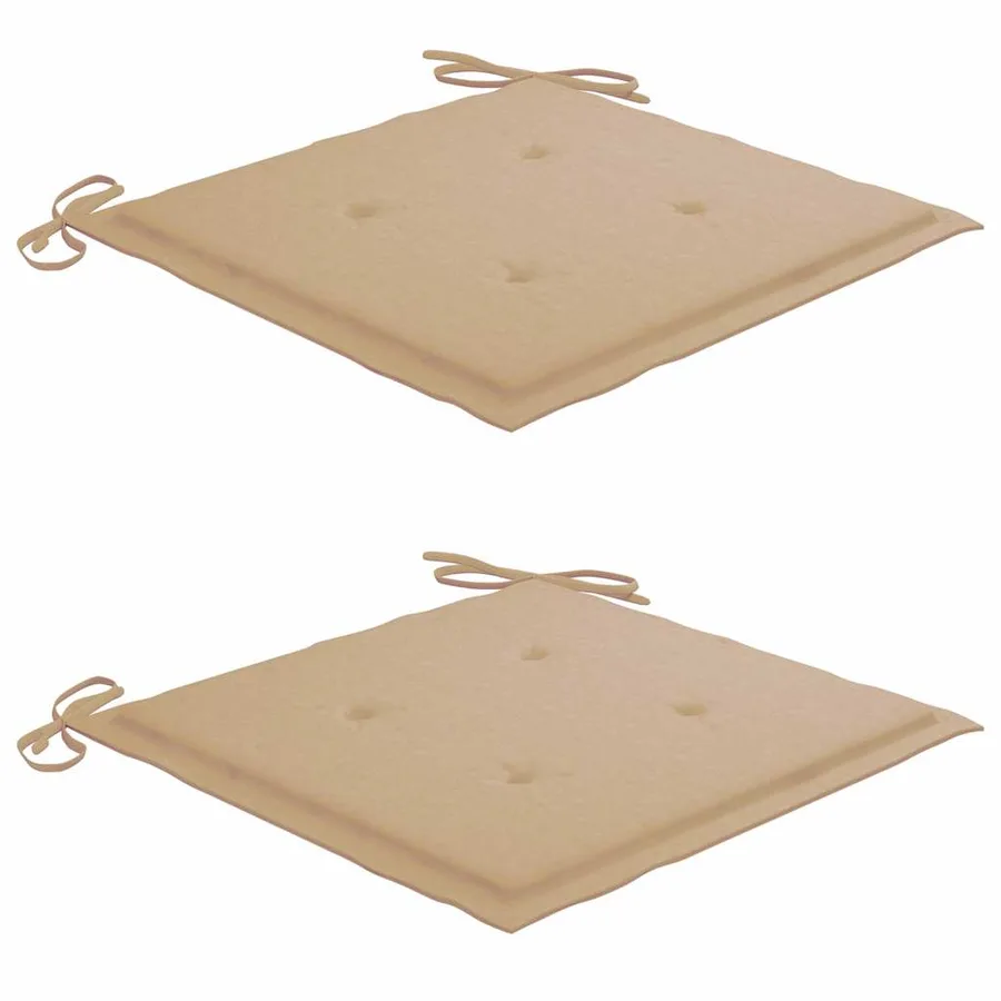 Chaises pliables d'extérieur lot de 2 et coussins Bois d'acacia - 4