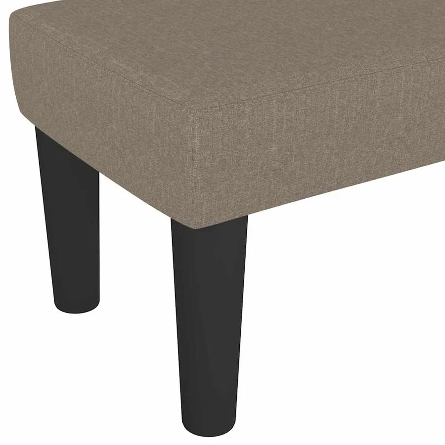 Banc Taupe 100x30x30 cm Tissu - 5