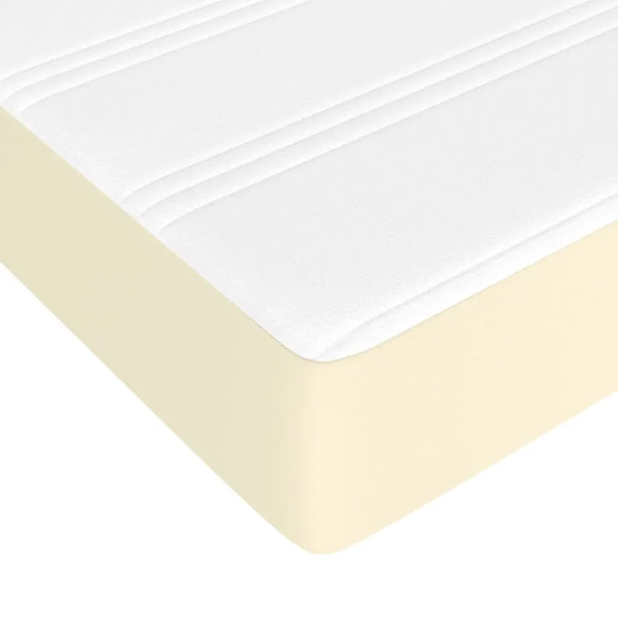 Matelas de lit à ressorts ensachés fermeté moyenne Crème 180x200x20 cm - 5